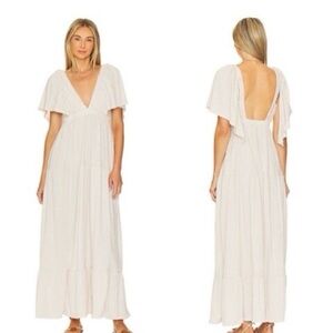 Chic Backless White Maxi Dress